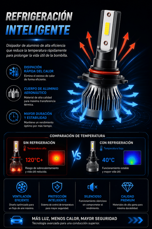 Bombillas LED Premium para Faros de Auto – Alta Potencia - Korzadi