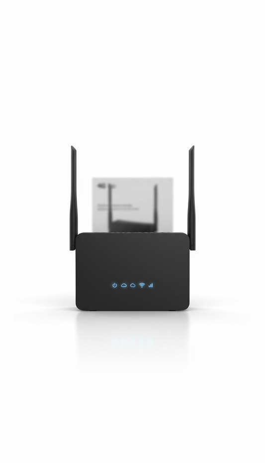 Router 4G negro minimalista