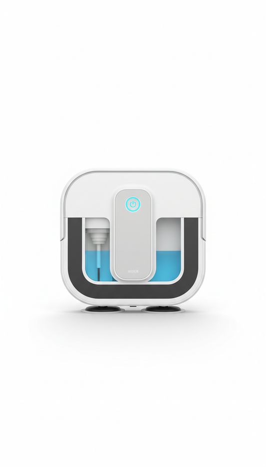 Robot limpiacristales compacto oscuro