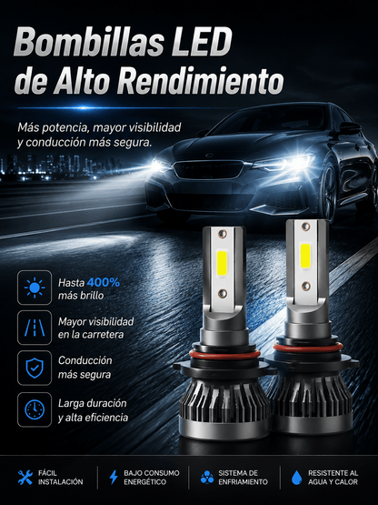 Bombillas LED Premium para Faros de Auto – Alta Potencia - Korzadi