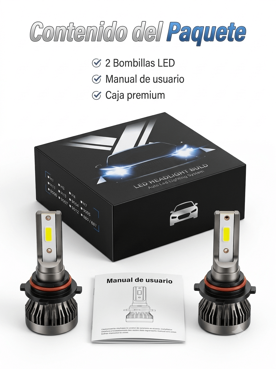 Bombillas LED Premium para Faros de Auto – Alta Potencia - Korzadi