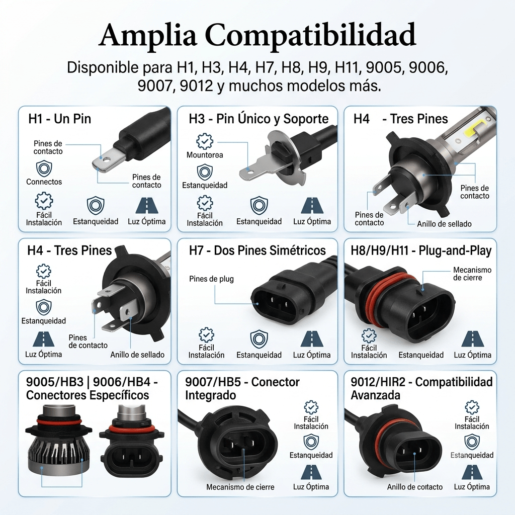 Bombillas LED Premium para Faros de Auto – Alta Potencia - Korzadi