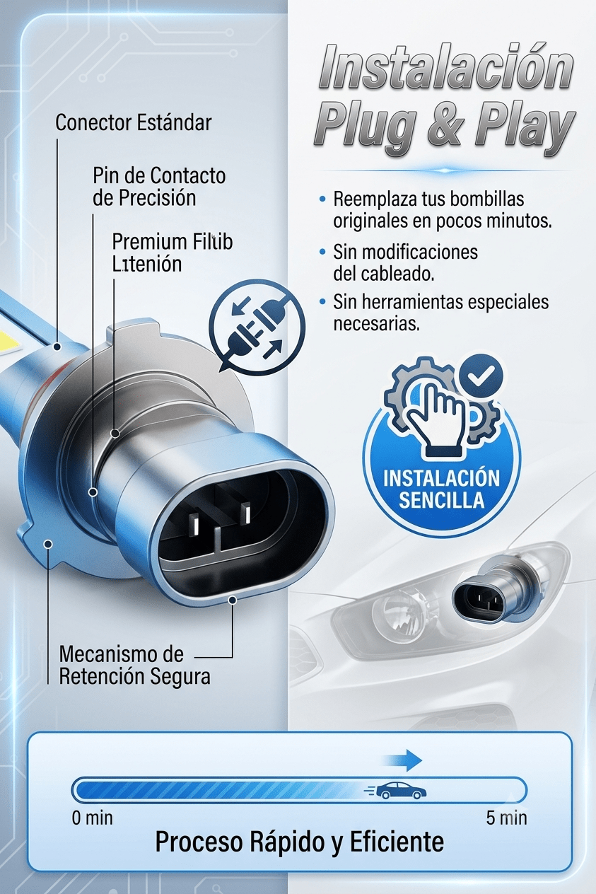 Bombillas LED Premium para Faros de Auto – Alta Potencia - Korzadi