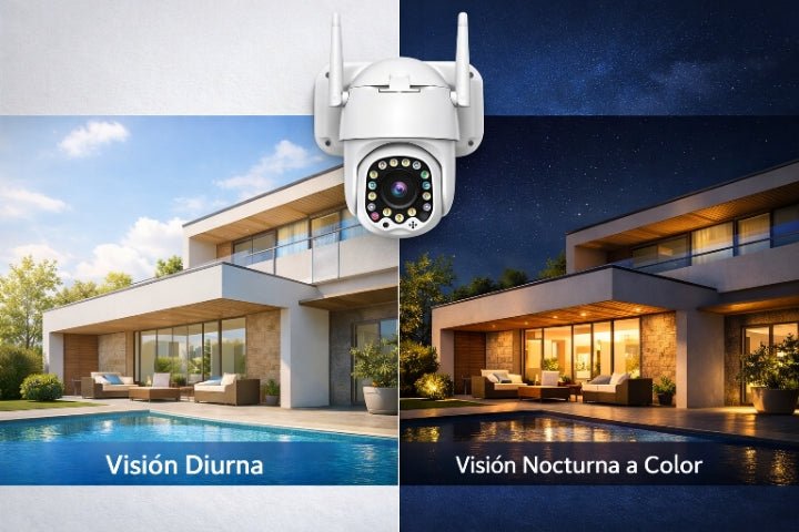 Cámara de Seguridad WiFi 360° con Visión Nocturna HD - Korzadi