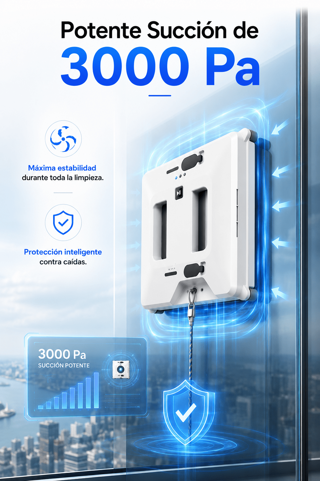 Robot Inteligente Limpiacristales Automático con Doble Pulverización - Korzadi