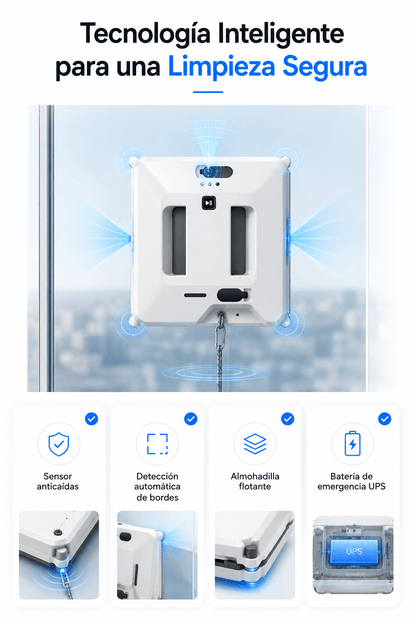 Robot Inteligente Limpiacristales Automático con Doble Pulverización - Korzadi