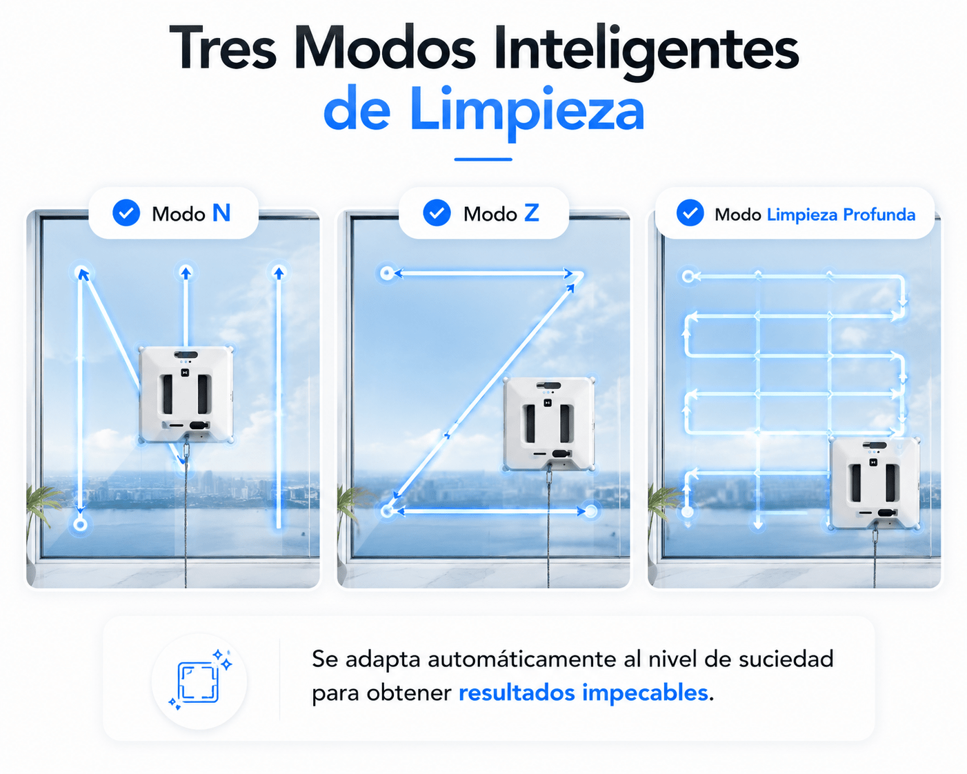 Robot Inteligente Limpiacristales Automático con Doble Pulverización - Korzadi
