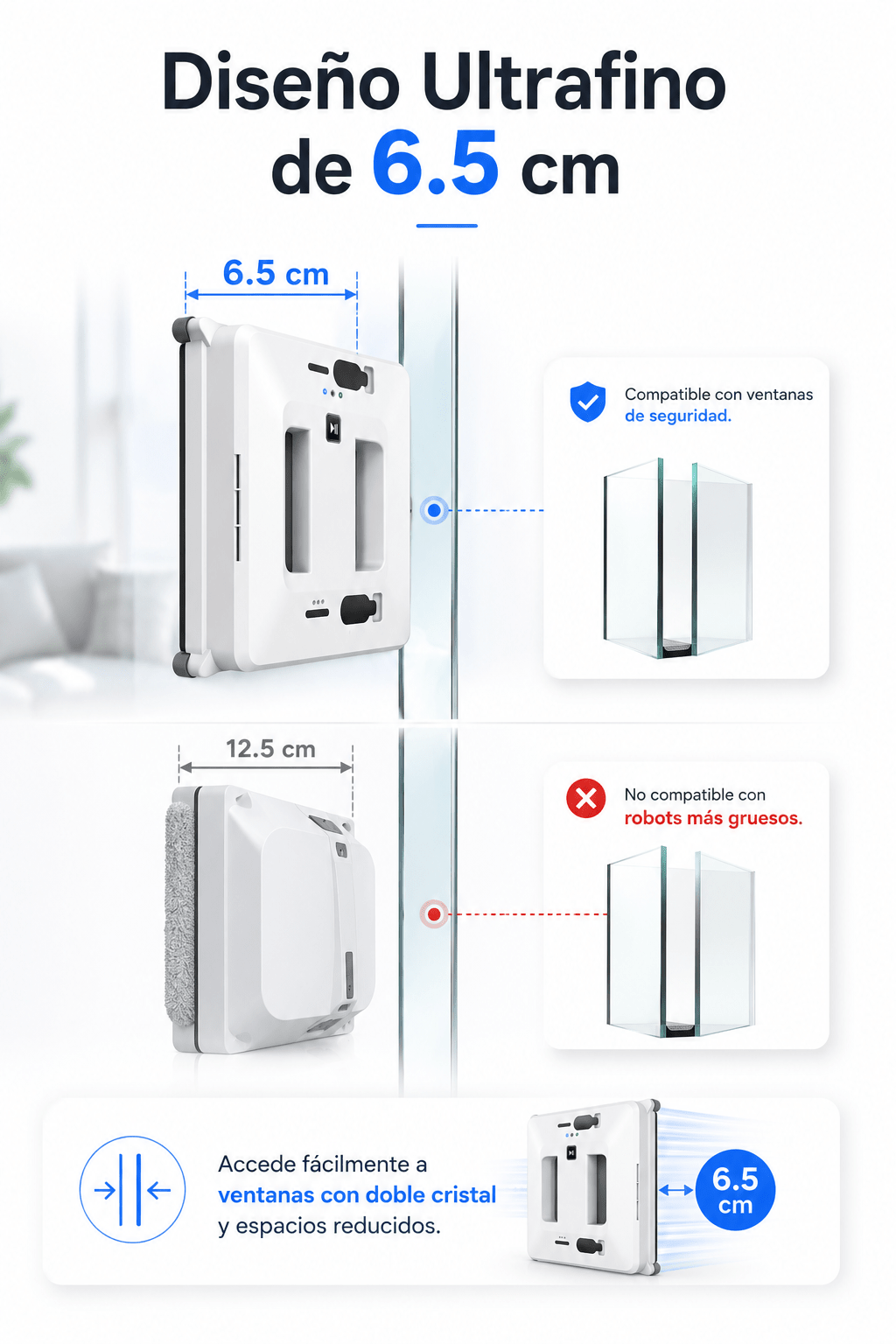 Robot Inteligente Limpiacristales Automático con Doble Pulverización - Korzadi