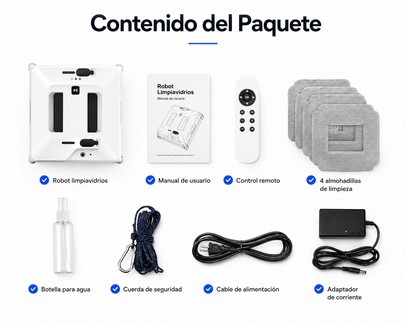 Robot Inteligente Limpiacristales Automático con Doble Pulverización - Korzadi