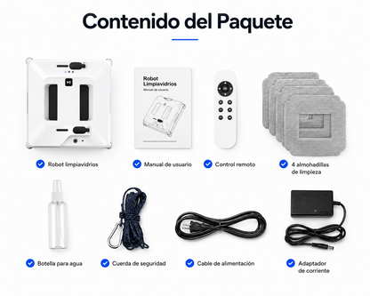 Robot Inteligente Limpiacristales Automático con Doble Pulverización - Korzadi
