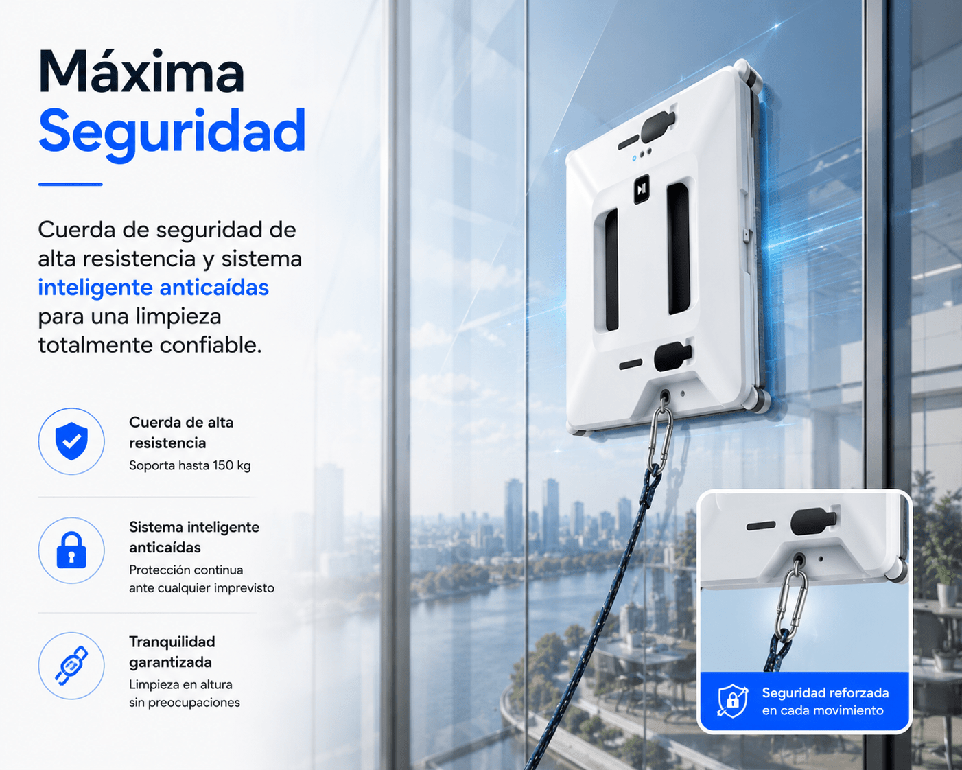 Robot Inteligente Limpiacristales Automático con Doble Pulverización - Korzadi