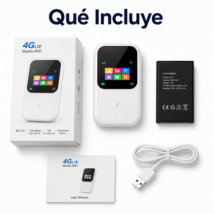 Router WiFi Portátil 4G LTE con Batería Recargable - Korzadi